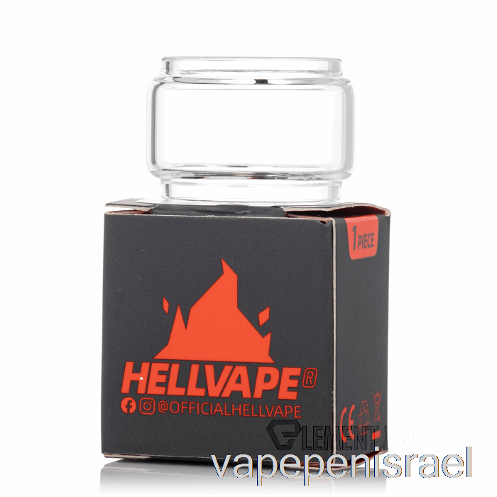 חד פעמי Vape Israel Hellvape Hellbeast 2 זכוכית חלופית 3.5 מ"ל זכוכית ישרה